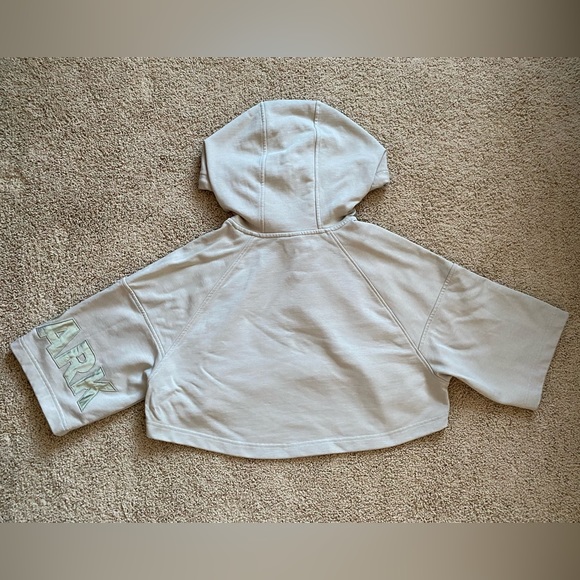 Ivy Park Tan Cropped Cotton Blend Hoodie - Picture 4 of 9